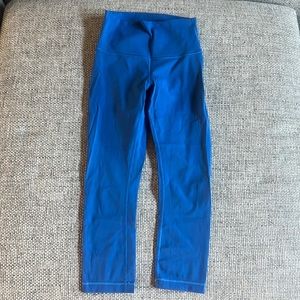 Blue lululemon crop leggings